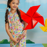 Printed Blouse With Shorts (DGWS-17)