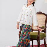 Embroidered Top With Printed Skirt (DGWS-28)