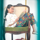 Embroidered Top With Printed Skirt (DGWS-28)
