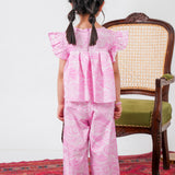 Printed West Set Top & Trousers (DGWS2-03)