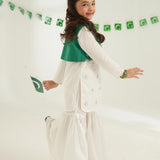 Embroidered Kameez & Gharara With Waistcoat (SERGKS-02)