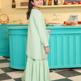 Embroidered Shirt With Gharara And Organza Embroidered Dupatta. (EFW-06)