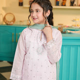 Embroidered Shirt With Printed Gharara And Dupatta. (EFW-10)