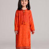 Long Embroidered Shirt With Keyhole Neckline Along With Culottes. (ESFW-05)