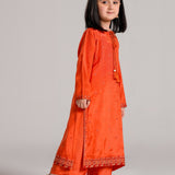 Long Embroidered Shirt With Keyhole Neckline Along With Culottes. (ESFW-05)