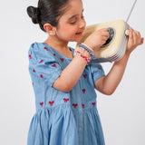 Embroidered Short Shirt With Loose Bottom (FD2-02)