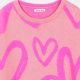 Girls Heart Jacquard Sweater (GMMS-217)