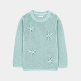 Girls Crocheted Sweater With Flower (GMMS-219)