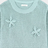 Girls Crocheted Sweater With Flower (GMMS-219)