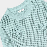 Girls Crocheted Sweater With Flower (GMMS-219)