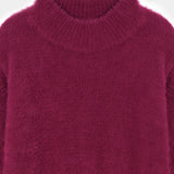 Girls Feather Yarn Mock Neck Sweater (GMMS-224)