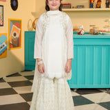 Embellished Kameez & Gharara With Dupatta (GPW-1154)