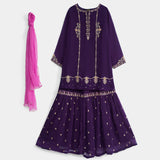 Embellished Kameez, Gharara with dupatta (GPW-1172)