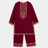 Embellished Velvet Kameez & Lose Trousers With Dupatta (GPW-S1199)