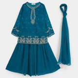 Emb Shirt/Gharara & Dupatta (GPW2-25)