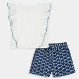 Embroidered Shorts With Blouse (GSH-158)