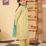 Embroidered Kameez & Trousers With Dupatta (GSK-605)