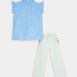 Sequenced Blouse With Embroidered Trousers (GVP-55)