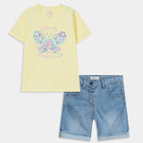 T-Shirt With Denim Shorts (IDSS-059)