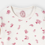 Embroidered Corduroy Frock & T-Shirt (IF-453)