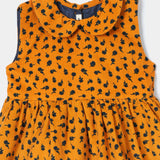 Printed Corduroy Frock & Shrug (IF-454)