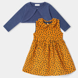 Printed Corduroy Frock & Shrug (IF-454)