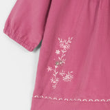 Embroidered Corduroy Frock & T-Shirt (IF-455)