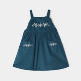 Embroidered Corduroy Frock & T-Shirt (IF-458)