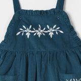 Embroidered Corduroy Frock & T-Shirt (IF-458)