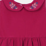 Embroidered Corduroy Frock & Shrug (IF-459)