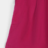 Embroidered Corduroy Frock & Shrug (IF-459)