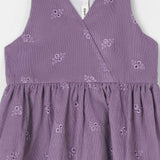 Embroidered Corduroy Frock & T-Shirt (IF-460)