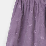 Embroidered Corduroy Frock & T-Shirt (IF-460)