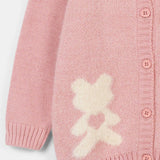 Infant Girls Cabled Sweater With Hand Embroidery (IGMMS-048)