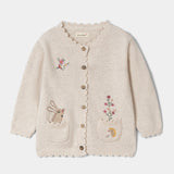 Infant Girls Cardigan Sweater With Multihead Embroidery (IGMMS-050)