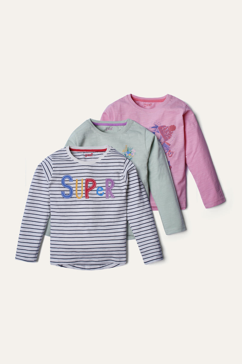 T-Shirts - Soft Jersey Slub | Assorted - Best Kids Clothing Brands In Pakistan Online|Minnie Minors