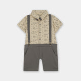 Romper With Suspender And Bow (IPS-050)