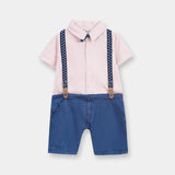 Romper With Suspender And Bow (IPS-057)