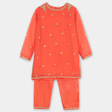 Embroidered Kameez & Trousers (ISK-295)