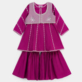 Formal Frock Attached Waistcoat & Gharara (ISKF-010)