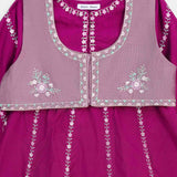 Formal Frock Attached Waistcoat & Gharara (ISKF-010)