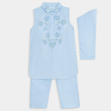 Handwork Kameez & Trousers With Separate Sleeves (ISKH-65)