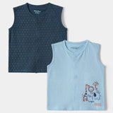 Graphic Front Open Vests (Pack Of 2) (IVB-16)