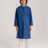 Navy Embroidery Kurta (KZ-525)