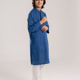 Navy Embroidery Kurta (KZ-525)