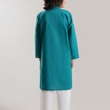 Teal Embroidery Kurta (KZ-530)