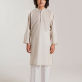 Beige Embroidery Kurta (KZ-531)