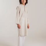 Beige Embroidery Kurta (KZ-531)