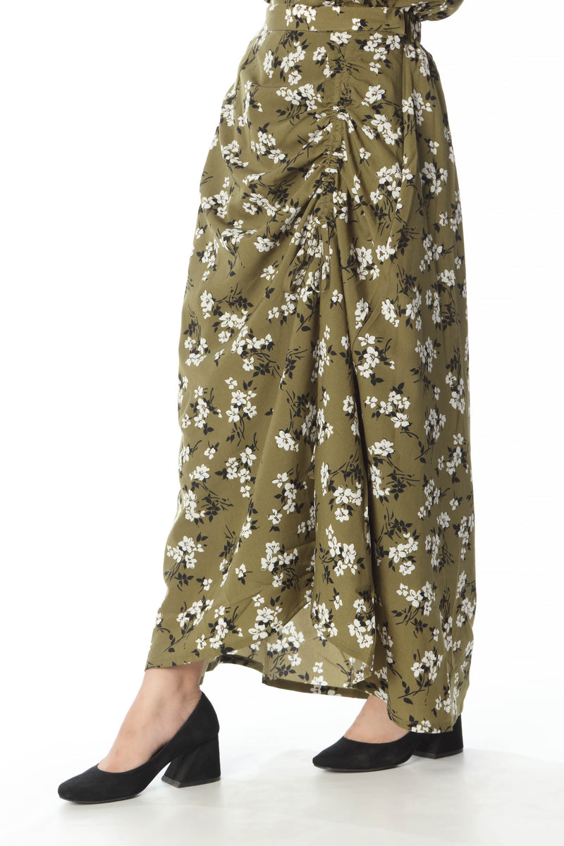 PRINTED SKIRT WITH SIDE DRAW STRING (SSGSKR-38)