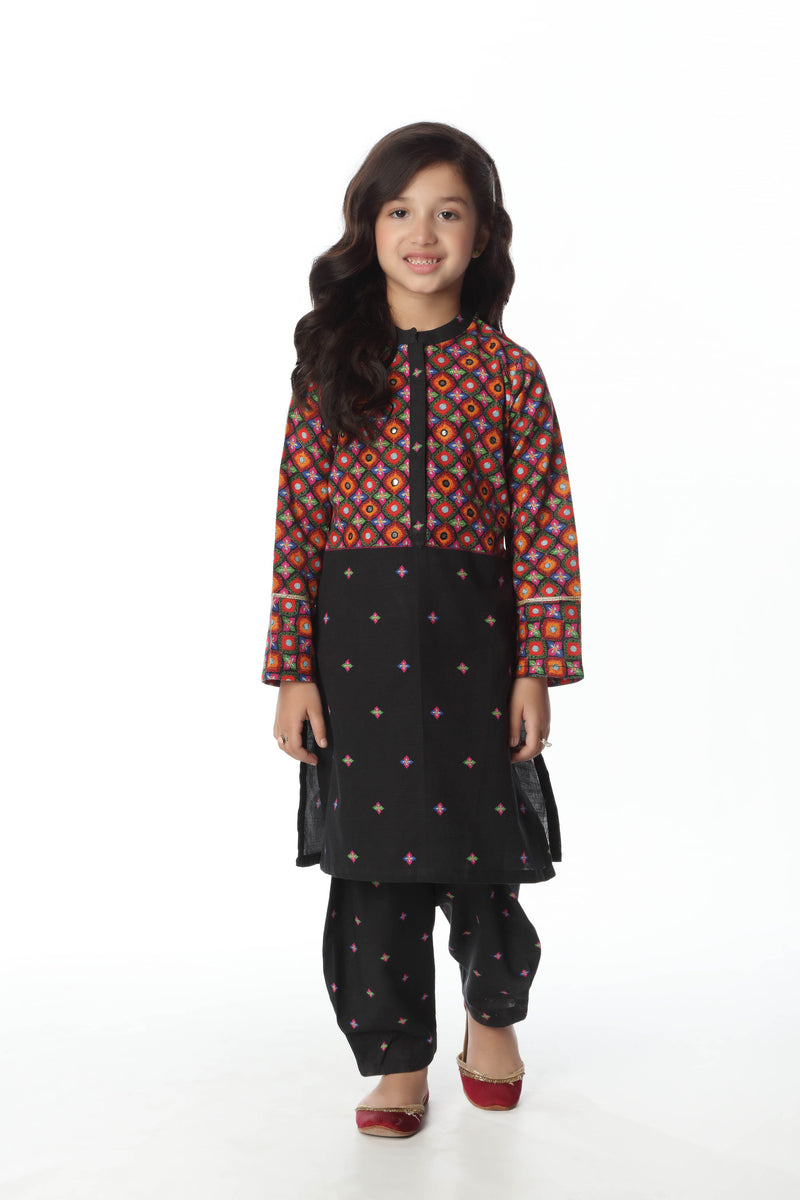 Digital Printed Kurti With Shalwar (DGKS-110)